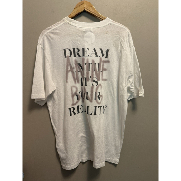 Anine Bing Cason Graffiti Tee Ivory Dream Until Your Reality Size Small NWT - Picture 1 of 11
